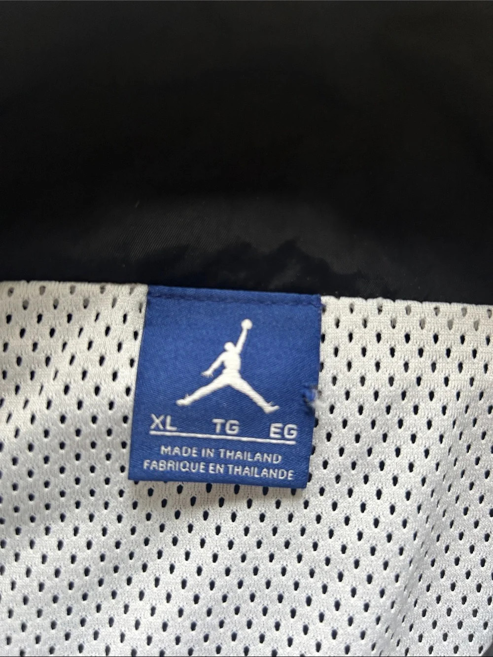 Jordan Tinker Legacy White and Black Performance Jacket with Yellow Logo Patch